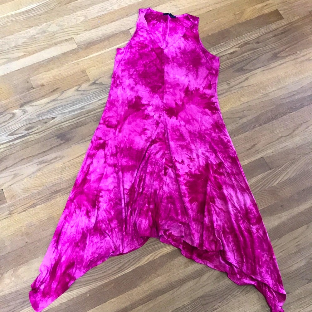 Tiana B hot pink tye dye sun dress